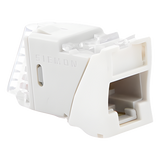 U6-H02NS - Jack Cat6 / UTP / Montaje Híbrido Plano-Angulado / 1 Puerto / Terminación 110 / Blanco / -10°C a 60°C / 22-24 AWG