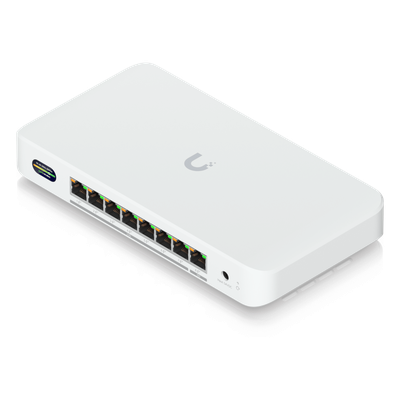UDB-SWITCH - Switch PoE+ / 8 Puertos Multi-Gig / 1 x 10 GbE y 7 x 2.5 GbE / Wi-Fi 7 / 6 GHz / 30 W por Puerto / Compacto