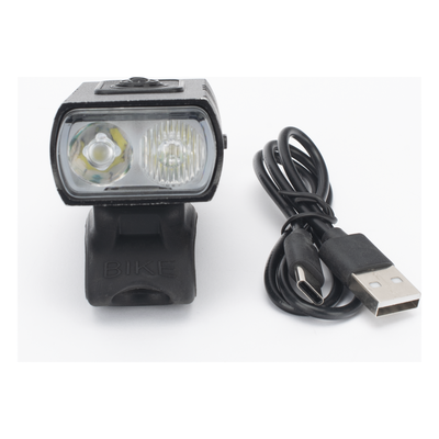 XBK01V2 - Luz LED Frontal para Bicicleta / 500 Lúmenes / IP67 / Batería Recargable 1200 mAh / Resistencia a Caídas 2 m (6.6 ft) / USB-C / 3 Niveles de Intensidad