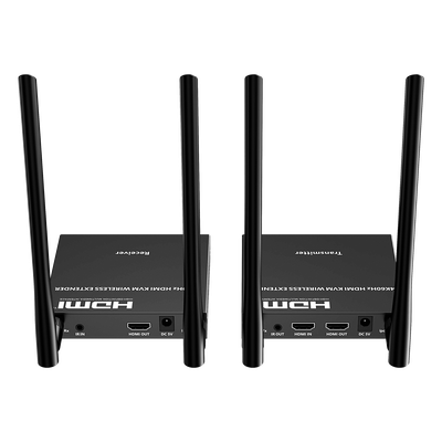 TT699KVMV2.0 - Extensor HDMI Inalámbrico / 4K@60Hz 4096x2160 / KVM Integrado / Banda 5G / Alcance 50 m (164 ft) / 1 a 4 Pantallas