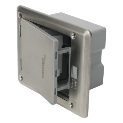TH-MCRA - Caja de Piso / IP66 Cerrada / 120 kg Carga / 17.4x14.3x8 cm / Aluminio / TIA/EIA