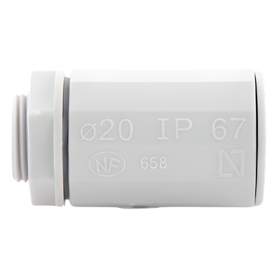 DX-43-220 - Gewiss Conector de Tubería Rígida a Caja / PVC Auto-extinguible / 20 mm DX-43-220