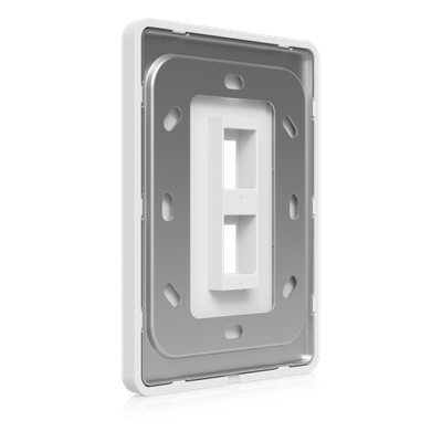 UACC-WP-KEYSTONE-V-2P - Placa Keystone Universal / 2 Puertos / Superficie Pintable / Montaje Vertical / 4 Piezas