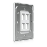 UACC-WP-KEYSTONE-V-4P - Placa Keystone / 4 Puertos / Superficie Pintable / Montaje 1-Gang / Paquete 4 Piezas