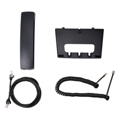X4 - Teléfono IP empresarial para 4 líneas SIP con 2 pantallas LCD, 6 teclas BLF/DSS, conferencia de 3 vías, PoE