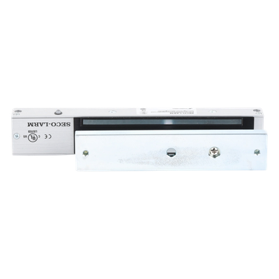 E941SA600PQ - Chapa Magnética 600 lbs con LED /  Sensor de Estado de Unión / Sin Magnetismo Residual / Uso Interior.