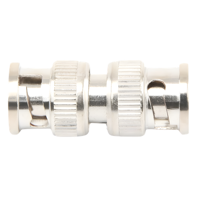 TT-RG-13 - Adaptador Coaxial / BNC Macho a BNC Macho / 75 Ohm / Barril / Níquel-Oro-PTFE / 13.9 mm x 33.6 mm