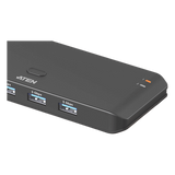 US4324 - Sharing Switch USB 3.2 Gen 1 Essentials | 2 x 4 Puertos | 5 Gbps | InstaSync | Boton Integrado | Selector Remoto | Diseño Compacto
