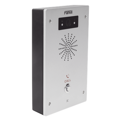 I16V - Fanvil Video Intercomunicador IP, 2 líneas SIP, 2 relevadores con botón para llamada, Onvif