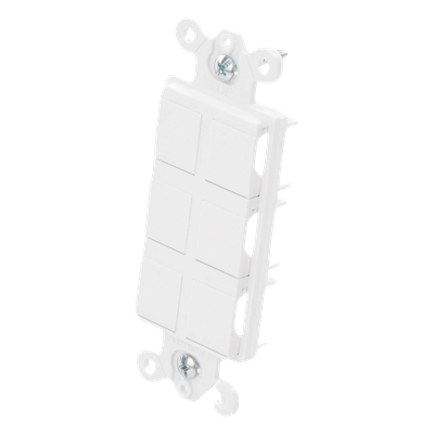 CA6PFWH - Lutron Electronics Marco de Conectividad / 6 Puertos Snap-In / Sin Herramientas CA6PFWH