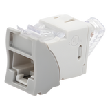 U5-H04NS - Jack de Cobre Cat5e / UTP / Montaje Híbrido Plano y Angulado / Terminación T568A/B / UL94 V-0 / -10 a 60°C