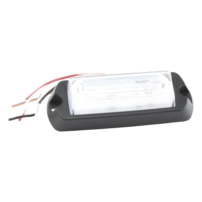 X13RW - Luz Auxiliar Ultra Brillante / 8 LED Gen III Rojo/Claro / 10-30VCC / 12cm x 4.64cm x 2.4cm / 25 Patrones / Wig-Wag