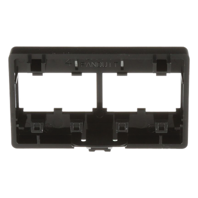 CFFP4BL - Placa de Mobiliario Modular / 4 Puertos Mini-Com / ABS / 2.9 x 1.77 x 0.88 in / Negro