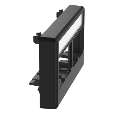 CFFPL4BL - Placa de Mobiliario Modular / 4 Puertos Mini-Com / ABS Negro / 2.9x0.88x1.77 pulg (73.66x22.35x44.95 mm)