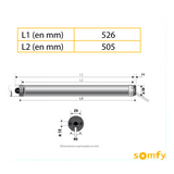 LSN40/50EM - Somfy Motor Tubular Mecánico / 4 Hilos / 120 VCA LSN40/50EM
