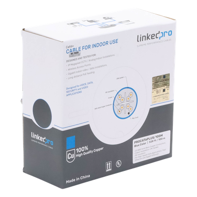 PRO-CAT-6-PLUS/100M - Linkedpro By Epcom Cable Cat6+ / Calibre 23 / 100m (328.08 ft) PRO-CAT-6-PLUS/100M