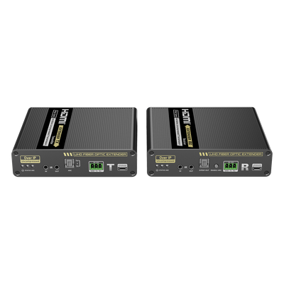 TT993 - Kit Extensor HDMI por FIBRA ÓPTICA 10G a 40 Km | Resolución 4K@60Hz | Monomodo (SMF) | IPCOLOR PIXEL | Cero Latencia | Sin Comprimir | S/PDIF / ARC / RS-232 | Salida Loop | Transceptores Ópticos (GBIC) Incluidos | IR bidireccional.