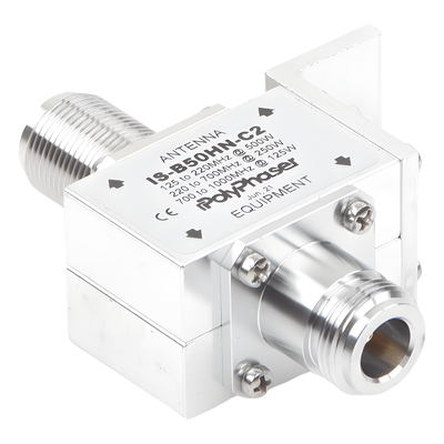 IS-B50HN-C2 - Protector Coaxial RF / 125-1000 MHz / 50 Ω / Conectores N Hembra / Ceja Frontal / 500W