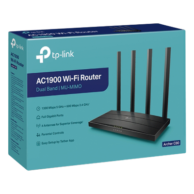 ARCHERC80 - TP-Link Archer C80 Router Si RJ-45 Doble banda (2,4 GHz / 5 GHz) Wi-Fi 5 (802.11ac)