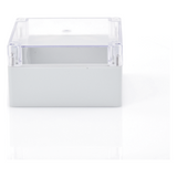 TXG-01-5 - Gabinete Plástico para Exterior / IP65 / IK07 / 160 x 160 x 90 mm / Tapa Transparente / ABS 3 mm / -20 a 60 °C