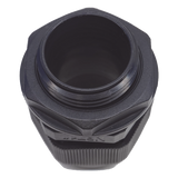 TXG-PG-100NBK - Conector Glándula Plástico / Rosca NPT 1" (25.4 mm) / Rango de Cable 16-22 mm / Color Negro / 7 Dimensiones Precisas