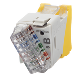 U6-H05NS - Jack de Cobre / Cat6 UTP / Montaje Híbrido Plano-Angulado / 1 Puerto RJ45 / Amarillo / -10 a 60°C