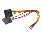 101-502-130 - CABLE DOBLE DE CORRIENTE SATA / COMPATIBLE CON DVRS EPCOM Y HIKVISION / 15 CM DE LONGITUD