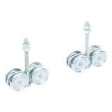 1991-8125 - ECO KIT 4C - M / Kit de Carretillas de Cuatro Ruedas / Carga Soportada de 150 lbs / Incluye Dos Carretillas Para Puertas Colgantes