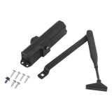 TSCOMN - Cierrapuertas Hidráulico / Fuerza Ajustable 2/3/4 / Puertas 850-1100 mm / Carga 80 kg / Certificación UL / Negro