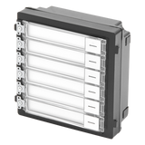 DS-KD-KK - Hikvision Módulo de Botones para Videoportero Modular / 6 Botones / Montaje Empotrado