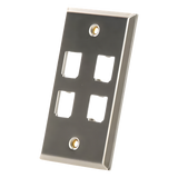 CFP4SY - Panduit Placa de Pared Vertical / Acero Inoxidable Grado 304 / 4 Puertos Mini-Com CFP4SY