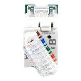 U6-H07NS - Jack RJ45 / Categoría 6 / UTP / Montaje Híbrido Plano o Angulado / Terminación 110 / Rango -10 a 60 °C