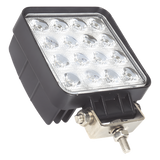 XD48F - Luz de trabajo LED / 48 W / 4000 lm / 10-30 Vcc / IP67 / 16 LED / 5 patrones de destello / 4.3 pulgadas