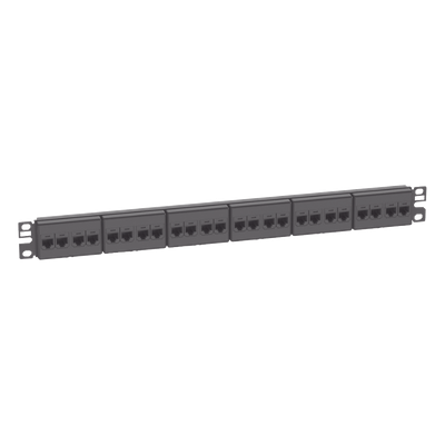 CP245E88BLY - Panel de Parcheo / 24 Puertos / Cat 5e / 1 UR / Plano / Negro