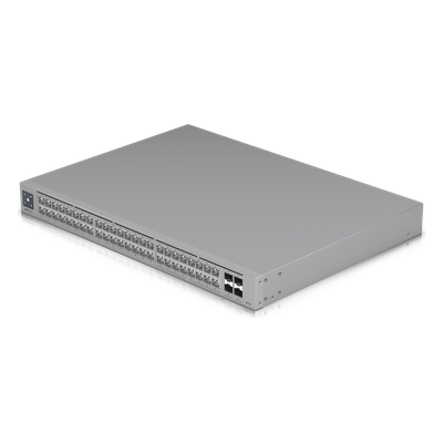 USW-PRO-MAX-48 - Switch Administrable Capa 3 / 48 Puertos RJ45 (16 × 2.5 GbE + 32 × 1 GbE) / 4 Puertos SFP+ 10G / Capacidad 224 Gbps / Pantalla LCD Táctil 1.3" / Etherlighting™ / RPS DC