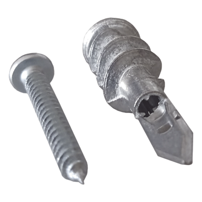TPD-ZINC - Taquete Metálico Autoperforable / Zinc / 22 kg Capacidad / 8 x 1 1/4" / Paneles de Yeso