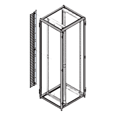 PS1CM238 - Hoffman Organizador Vertical de Cables Rack / 48 UR / Acero Negro PS1CM238