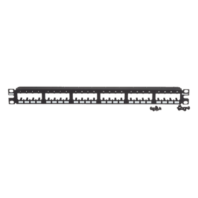 CPP24FMWBLY - Panel de Parcheo Modular / 24 Puertos / 1UR / Montaje al Ras / 19" o 23" / Sin Blindaje / CRS y ABS