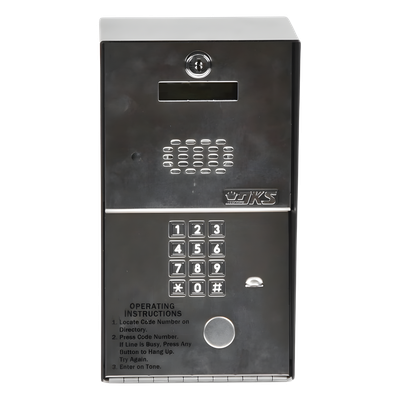 1802-082 - Audioportero Telefónico DKS Para 600 números Telefónicos / Control Para 2 Puertas / Gabinete Para Sobreponer/ Marcación a 16 Digitos / Linea Análoga o Digital