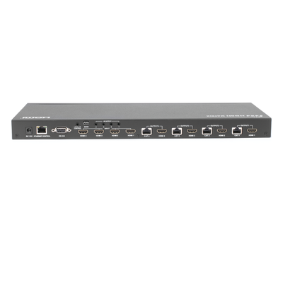 TT744 - MATRICIAL Y EXTENSOR DE VIDEO HDMI 4 x 4 / 4 Entradas HDMI / 4 Salidas HDMI Loop / 4 Salidas RJ45 para Extender la señal 40 metros por salida  /  1080 @ 60Hz / Conmutación por RS232, Control Remoto o Ethernet.