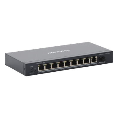 DS-3E0510P-E - Hikvision Switch Gigabit PoE+ / No Administrable / 8 Puertos 1000 Mbps PoE+ DS-3E0510P-E