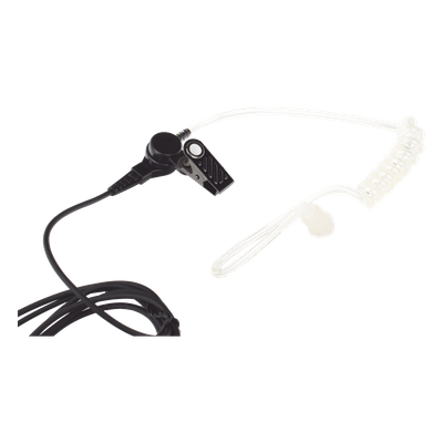TX-EHKAV2 - Micrófono-Audífono de Tubo Acústico / Grado Médico / PTT de Alta Resistencia / Cable Reforzado con Kevlar / Compatible con Radios KENWOOD y TXPRO