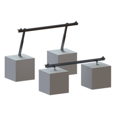 VEKTOR8R1M - Montaje para Panel Solar / Riel de 1.4 m (4.6 ft) / Aluminio Anodizado / Resistencia al Viento 136 km/h / Aterrizaje Integrado / Módulos 35 mm