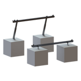 VEKTOR8R1M - Montaje para Panel Solar / Riel de 1.4 m (4.6 ft) / Aluminio Anodizado / Resistencia al Viento 136 km/h / Aterrizaje Integrado / Módulos 35 mm