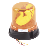 X-7660A - Baliza LED Híbrida Rotativa / Montaje Permanente / Óptica TIR / SAE Clase I / 12-24 VCC / Domo Policarbonato Ámbar