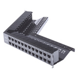 ZS-PNLA-U48E - Patch Panel / 48 Puertos / Blindado / Modular / Angulado / 1UR / Alta Densidad