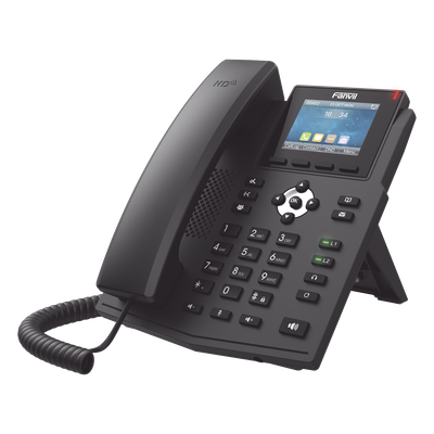 X3SG - Teléfono IP empresarial para 4 líneas SIP con pantalla LCD de 2.8 pulgadas a color, puertos Gigabit, IPv6, Opus y conferencia de 3 vías, PoE