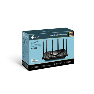 ARCHER-AX73 - Router Wi-Fi 6 / AX5400 / Dual Banda / 6 Antenas de Alta Potencia / 4 Puertos LAN Gigabit / USB 3.0 / Administración Remota