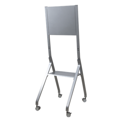 U1SS - Soporte Móvil para Pantalla / Carga 100 kg (220 lbs) / 55" a 98" / VESA 400 x 400 mm / Superficie Antibacteriana / Base con Ruedas