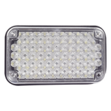 X-LTE-595-W - Luz de Advertencia LED / 6x4 Pulgadas / 66 LED de Alta Intensidad / 12 VCC / 10 Patrones de Destello / Montaje Permanente